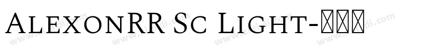 AlexonRR Sc Light字体转换